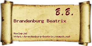 Brandenburg Beatrix névjegykártya